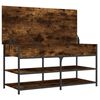 vidaXL Shoe Bench Smoked Oak 100x42.5x50 cm Engineered Wood