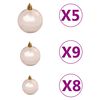 vidaXL Artificial Hinged Christmas Tree 150 LEDs & Ball Set 150 cm