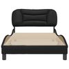 vidaXL Bed Frame without Mattress "Hvar" Black 100x190 cm Faux Leather