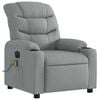 vidaXL Electric Massage Recliner Chair Light Grey Fabric