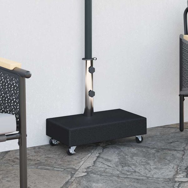 vidaXL Umbrella Base Black 45x25x8 cm Granite