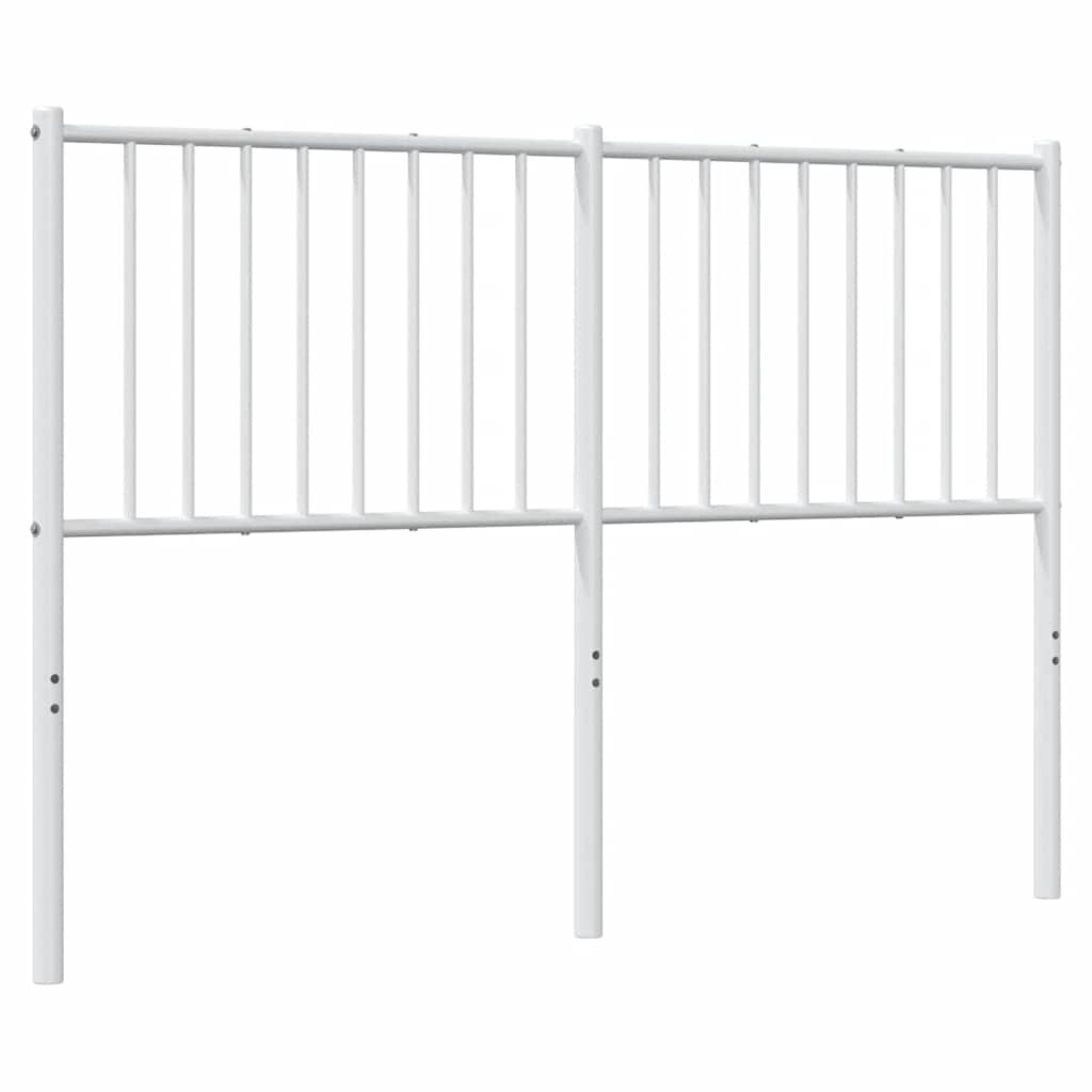 vidaXL Metal Headboard White 135 cm