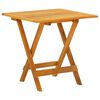 vidaXL Outdoor Deck Chair with Table Solid Wood Acacia and Textilene