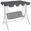 vidaXL Replacement Canopy for Garden Swing Anthracite 188/168x145/110cm