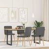 vidaXL Dining Chairs 4 pcs Dark Grey Fabric