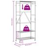 vidaXL Clothes Rack with Shelves and Wheels 90x40x179.5 cm Bamboo
