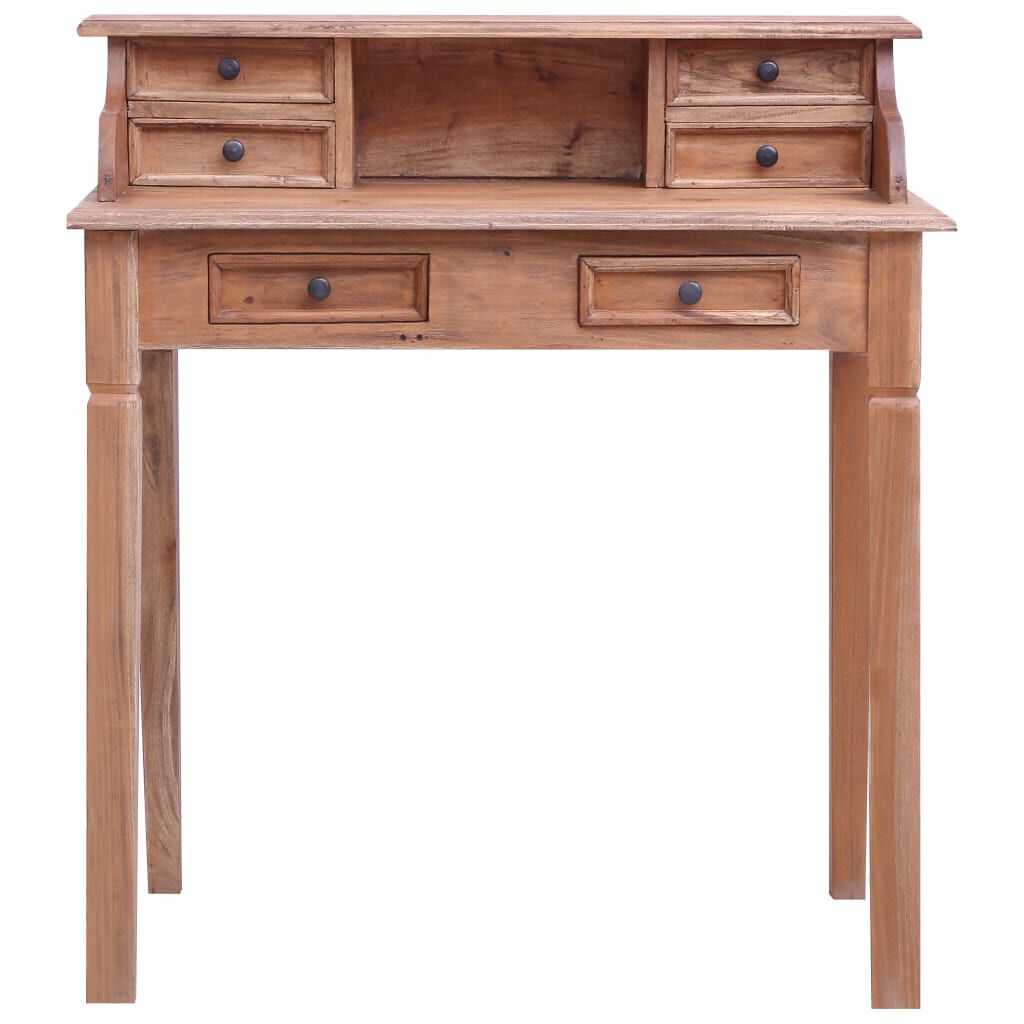 vidaXL Writing Desk with Drawers 90x50x101 cm Solid Mahogany Wood