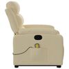 vidaXL Stand up Massage Recliner Chair Cream Fabric
