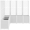 vidaXL Garden Planter with Trellis White 160x160x140 cm PP