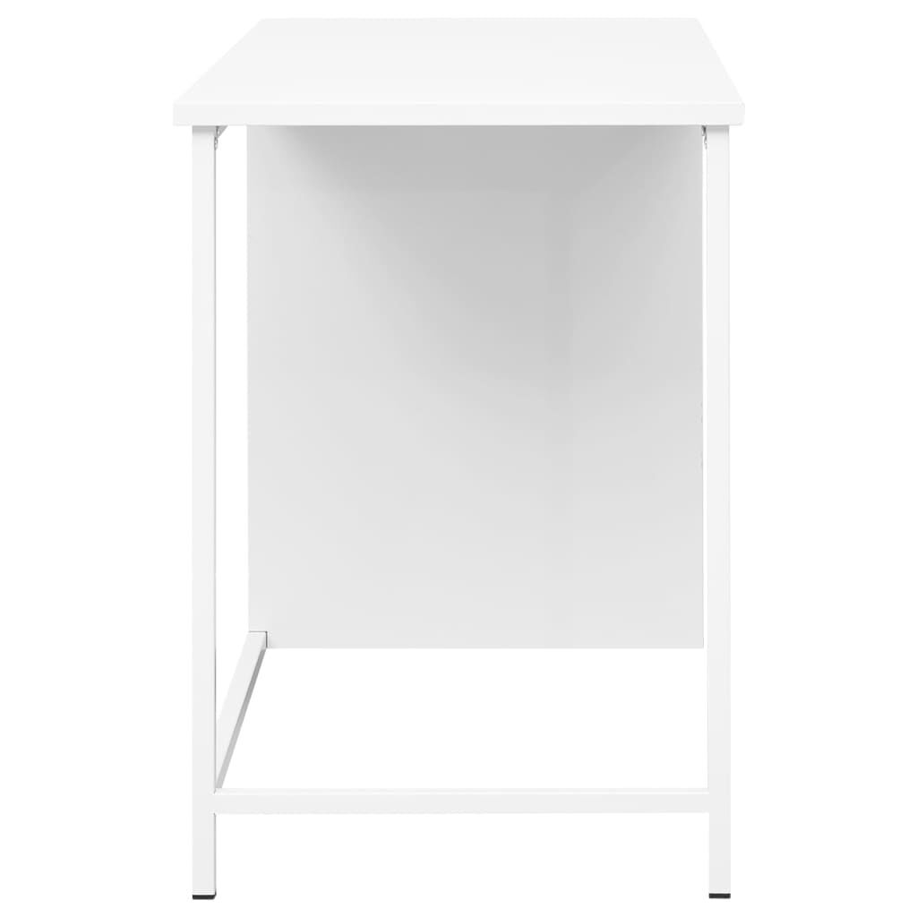vidaXL Industrial Desk with Drawers White 105x52x75 cm Steel
