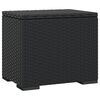 vidaXL Ottomans with Cushions 2 pcs Black 40x30x40 cm Poly Rattan