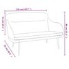 vidaXL Bench Dark Grey 110x76x80 cm Velvet