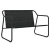 vidaXL 2-Seater Garden Bench with Cushion Anthracite Steel