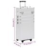 vidaXL Make-up Trolley Aluminium Silver