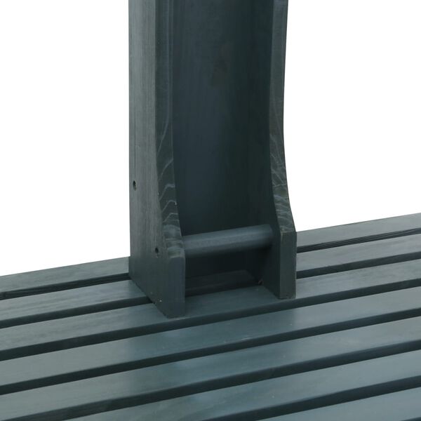 vidaXL Garden Shower Anthracite Wood