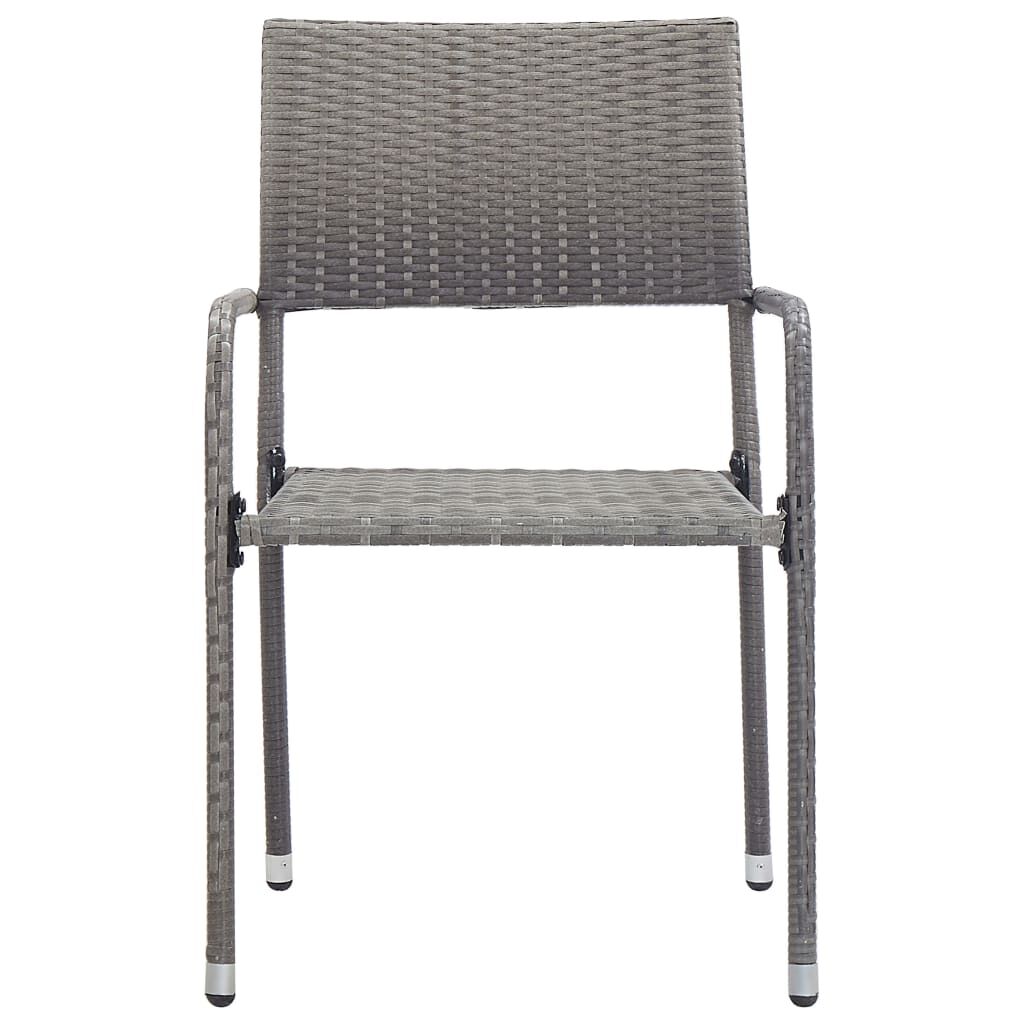 vidaXL 9 Piece Garden Dining Set Grey