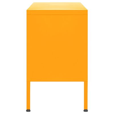 vidaXL TV Cabinet Mustard Yellow 105x35x50 cm Steel