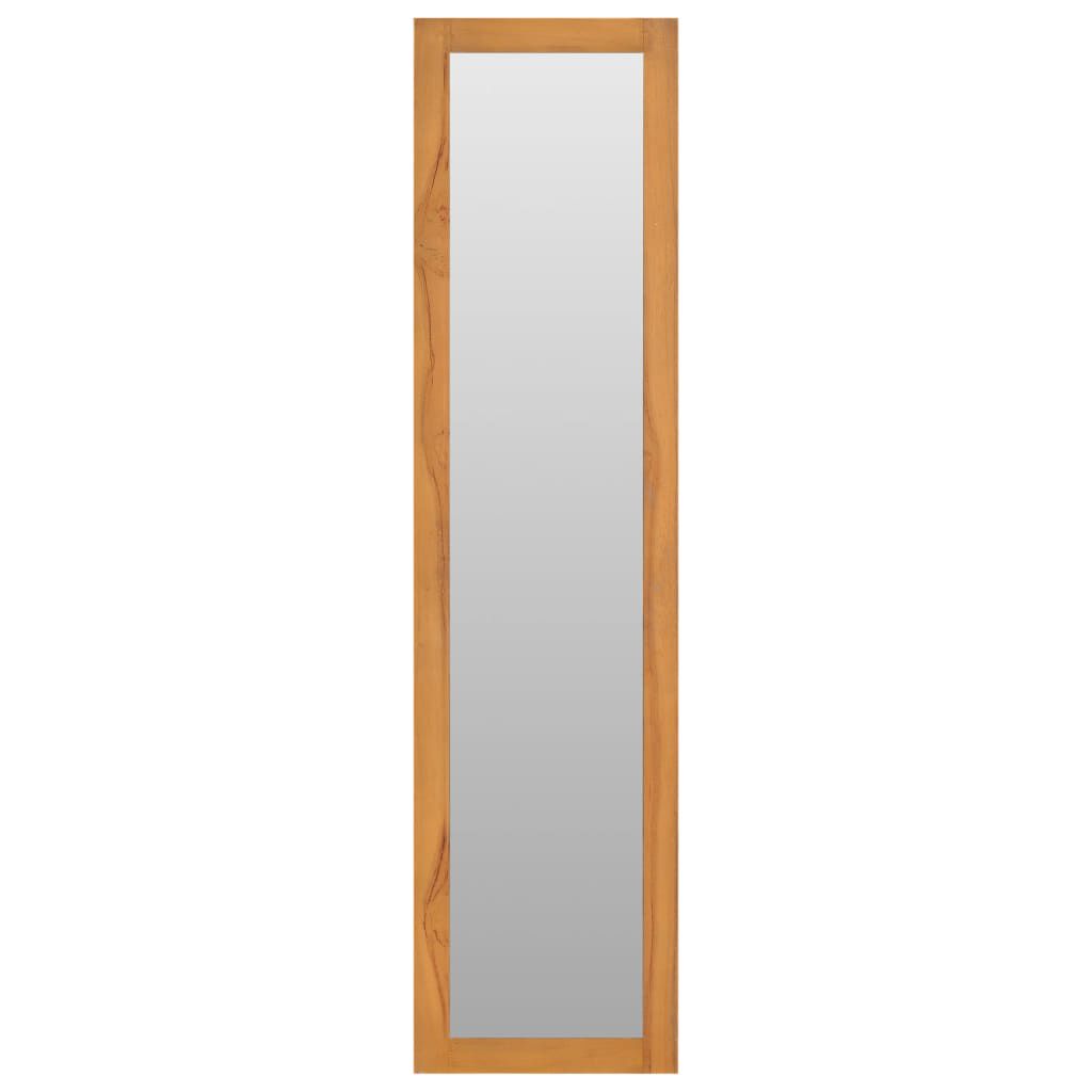 vidaXL Wall Mirror with Shelves 30x30x120 cm Solid Teak Wood