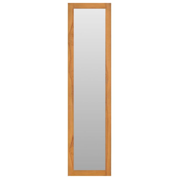 vidaXL Wall Mirror with Shelves 30x30x120 cm Solid Teak Wood