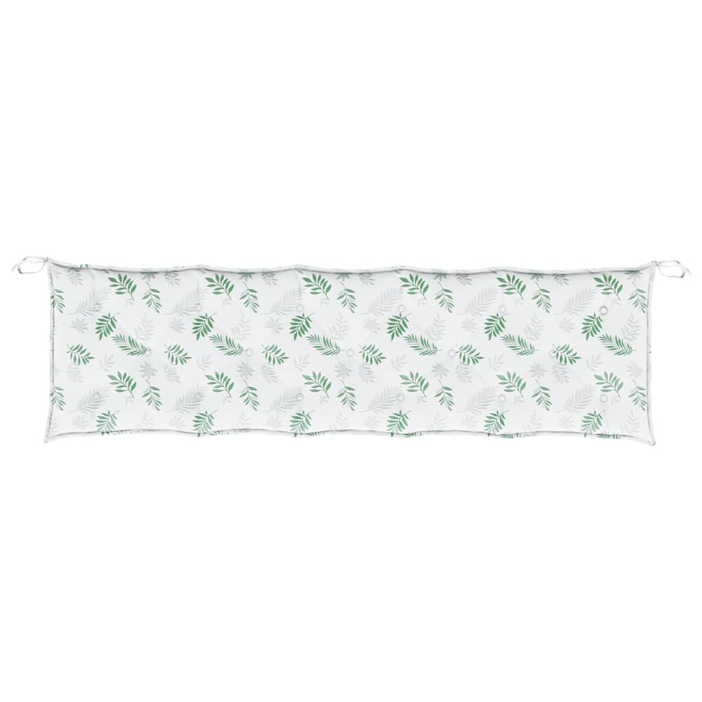 vidaXL Garden Bench Cushions 2 pcs Leaf Pattern Oxford Fabric