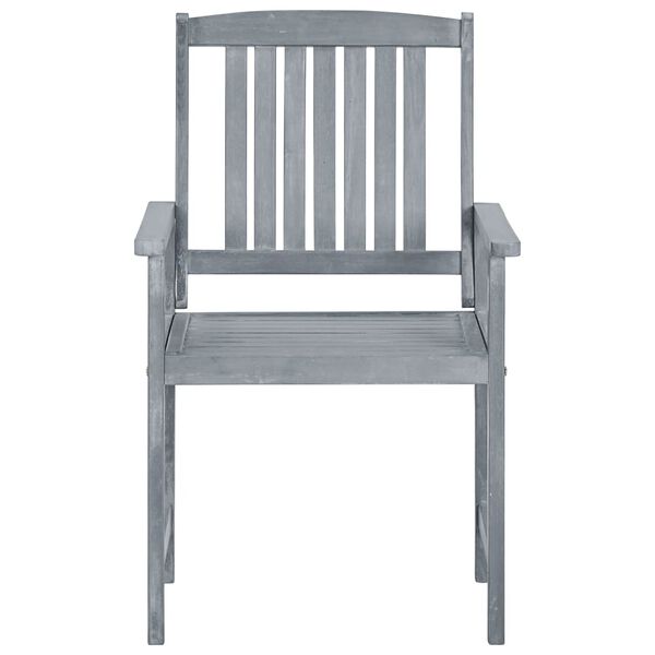 vidaXL Garden Chairs with Cushions 6 pcs Solid Acacia Wood Grey