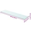 vidaXL Shelf Panel Glass Clear 90x20 cm