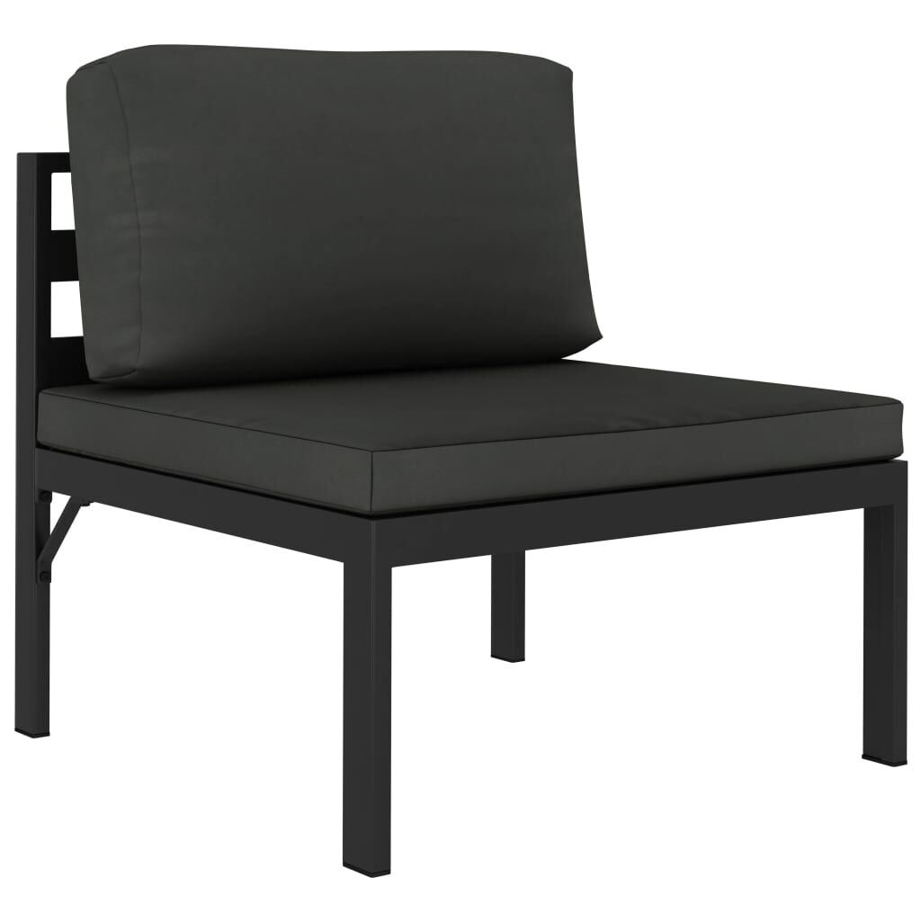 vidaXL 3 Piece Garden Lounge Set with Cushions Aluminium Anthracite