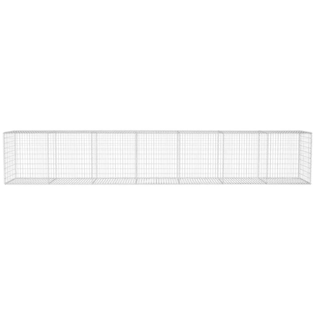 vidaXL Gabion Wall with Cover Galvanised Steel 600x50x100 cm
