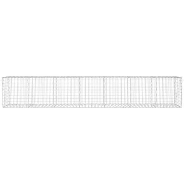 vidaXL Gabion Wall with Cover Galvanised Steel 600x50x100 cm