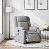 vidaXL Electric Massage Recliner Chair Light Grey Fabric