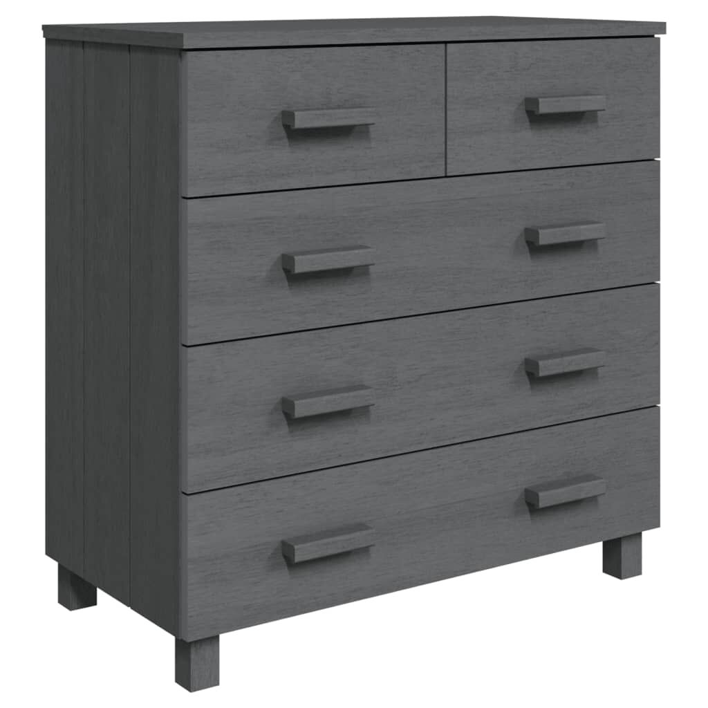 vidaXL Sideboard HAMAR Dark Grey 79x40x80 cm Solid Wood Pine