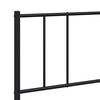 vidaXL Metal Bed Frame without Mattress with Headboard Black 193x203cm