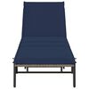 vidaXL Sun Lounger with Cushion Grey Poly Rattan