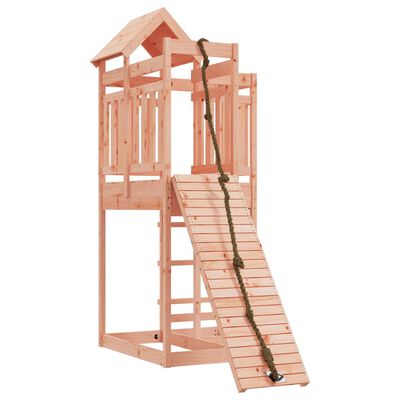 vidaXL Playhouse with Climbing Wall Solid Wood Douglas