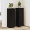 vidaXL Plant Stand 2 pcs Black Oak 33 x 33 x 100 cm Engineered Wood