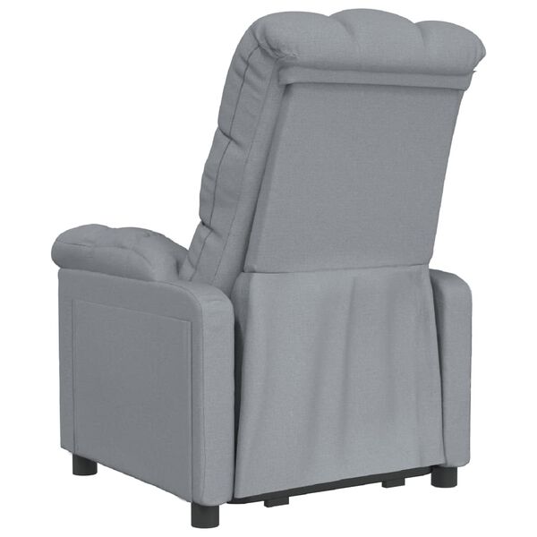 vidaXL Recliner Chair Light Grey Fabric