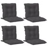vidaXL Lowback Chair Cushions 4 pcs Melange Anthracite 100x50x7 cm Fabric