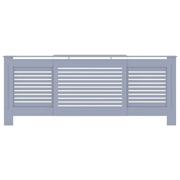 vidaXL MDF Radiator Cover Grey 205 cm