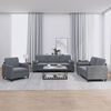 vidaXL 3 Piece Sofa Set with Pillows Dark Grey Velvet