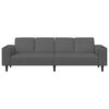 vidaXL Fabric Sofa with Cushion Dark Grey Corduroy fabric