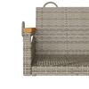 vidaXL Swing Bench Grey 63x62x40 cm Poly Rattan