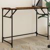vidaXL Desk Smoked Oak 100x45x76 cm Engineered Wood and Powder-coated Steel