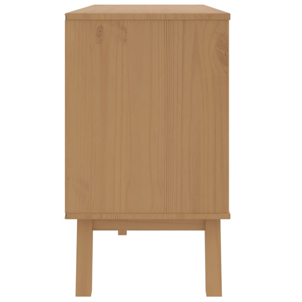 vidaXL Drawer Cabinet OLDEN White and Brown Solid Wood Pine