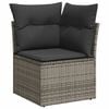 vidaXL 8 Piece Garden Sofa Set with Cushions Grey Poly Rattan