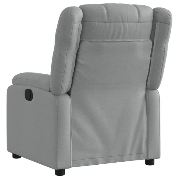vidaXL Recliner Chair Light Grey Fabric
