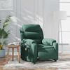vidaXL Electric Massage Recliner Chair Dark Green Velvet