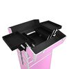 vidaXL Make-up Trolley Aluminium Pink