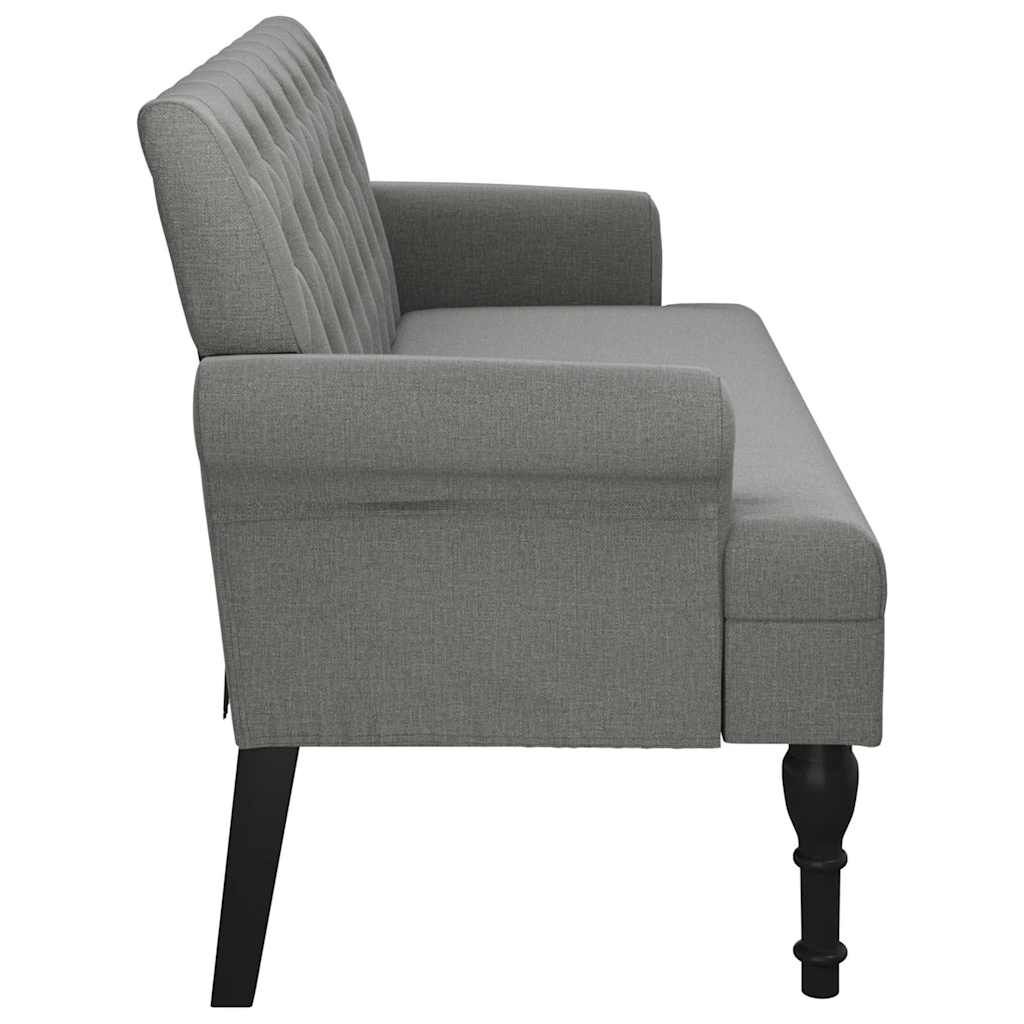 vidaXL Bench with Backrest Dark Grey 120x62x75.5 cm Fabric