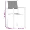 vidaXL 3 Piece Garden Dining Set Black