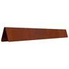 vidaXL Lawn Edging 4 pcs Rusty 450 x 0.05 x 25 cm Weathering Steel